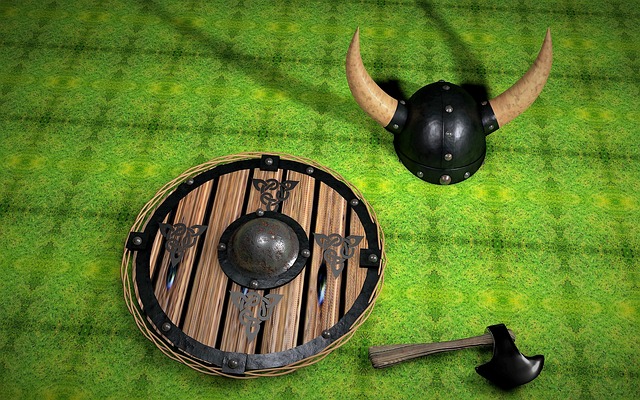 viking štít sekera